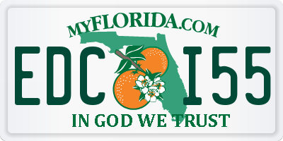 FL license plate EDCI55