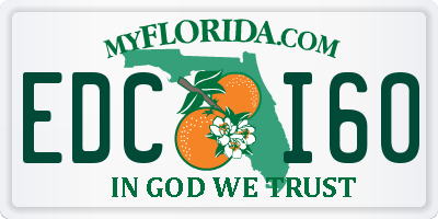 FL license plate EDCI60