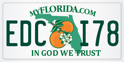 FL license plate EDCI78