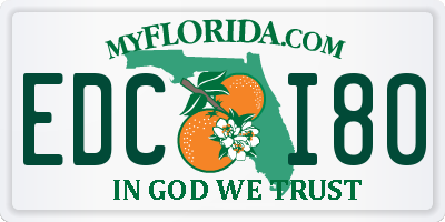 FL license plate EDCI80
