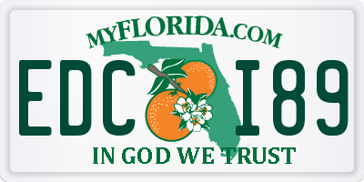 FL license plate EDCI89