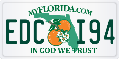 FL license plate EDCI94