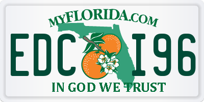 FL license plate EDCI96