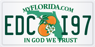 FL license plate EDCI97