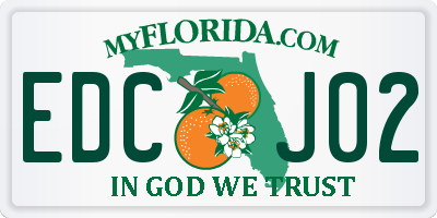 FL license plate EDCJ02