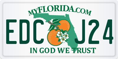 FL license plate EDCJ24