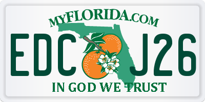 FL license plate EDCJ26