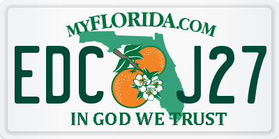 FL license plate EDCJ27