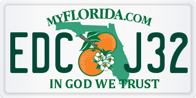 FL license plate EDCJ32
