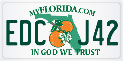 FL license plate EDCJ42