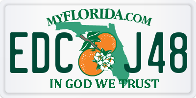 FL license plate EDCJ48