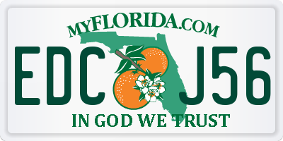 FL license plate EDCJ56