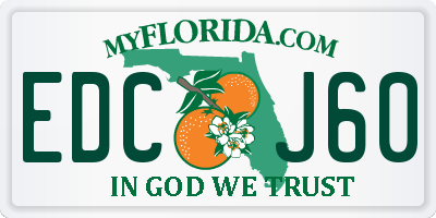 FL license plate EDCJ60