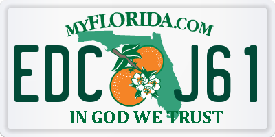 FL license plate EDCJ61