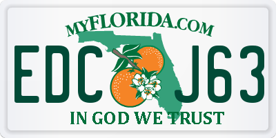 FL license plate EDCJ63