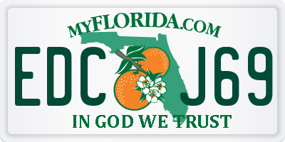 FL license plate EDCJ69