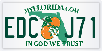 FL license plate EDCJ71