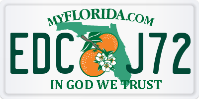 FL license plate EDCJ72