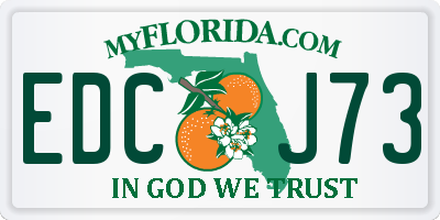 FL license plate EDCJ73
