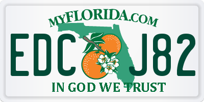 FL license plate EDCJ82