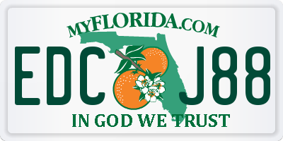 FL license plate EDCJ88