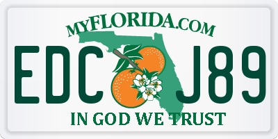 FL license plate EDCJ89