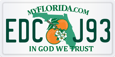 FL license plate EDCJ93