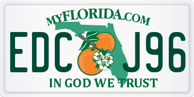 FL license plate EDCJ96