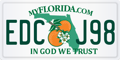 FL license plate EDCJ98
