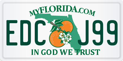 FL license plate EDCJ99