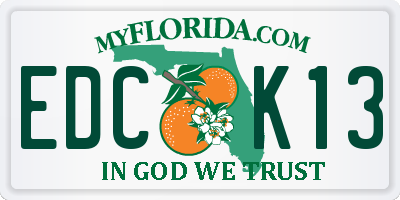 FL license plate EDCK13