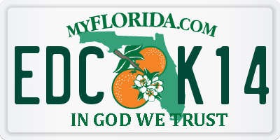 FL license plate EDCK14