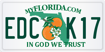 FL license plate EDCK17