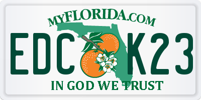 FL license plate EDCK23