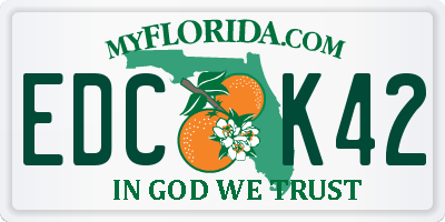 FL license plate EDCK42