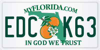 FL license plate EDCK63
