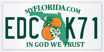 FL license plate EDCK71
