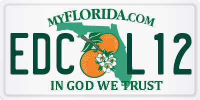 FL license plate EDCL12
