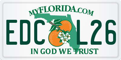 FL license plate EDCL26