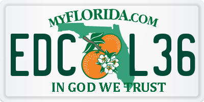 FL license plate EDCL36