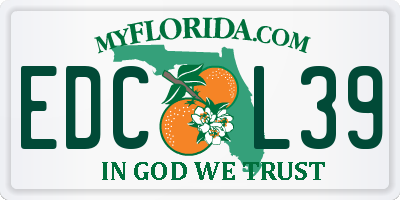 FL license plate EDCL39