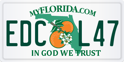 FL license plate EDCL47