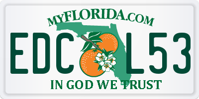 FL license plate EDCL53