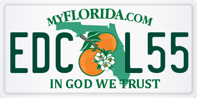 FL license plate EDCL55