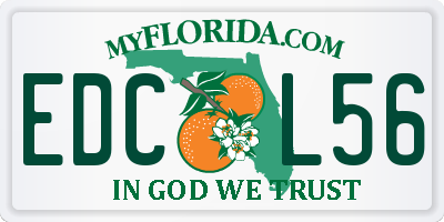 FL license plate EDCL56