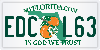 FL license plate EDCL63