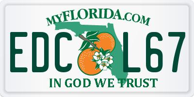 FL license plate EDCL67