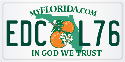 FL license plate EDCL76