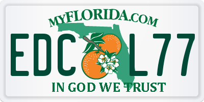 FL license plate EDCL77