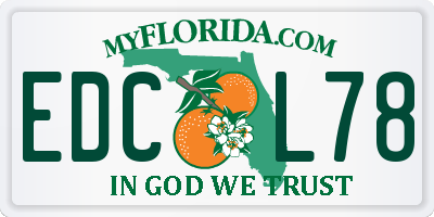 FL license plate EDCL78